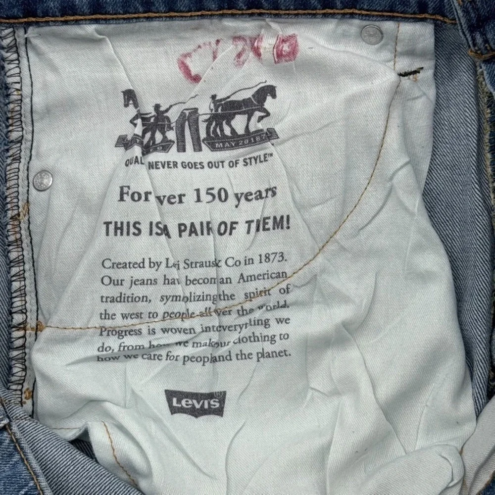Levi's 514 Straight Leg Jeans Men's 36x32‎ Blue Denim NWT Reclaimed Sustainable